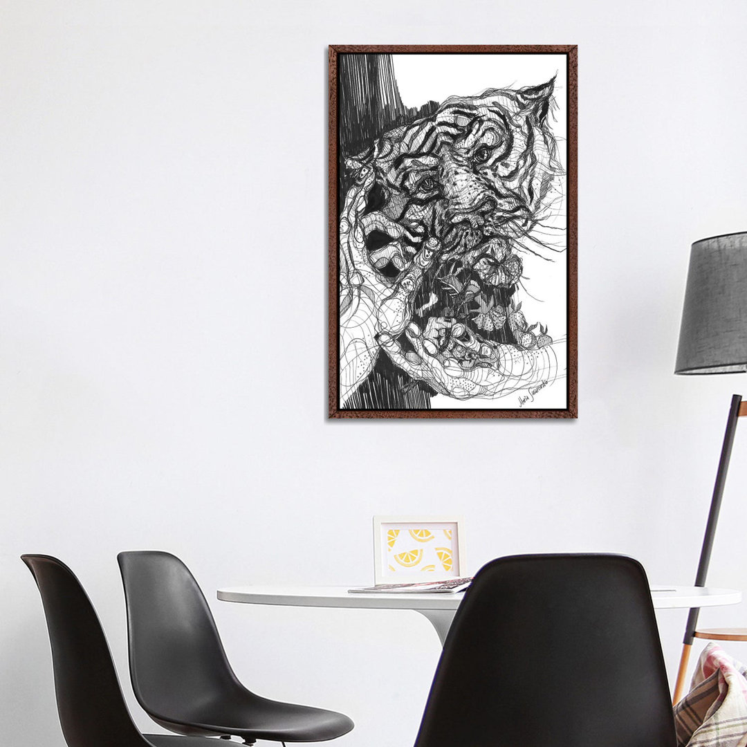 Tiger Zeichnung und Grafik von Maria Susarenko - Galerie-verpackte Leinwand Giclée