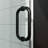 28" W X 72" H Frameless Shower Door - 3/8" (10Mm) Tempered Glass, Hinged Single Swing, Reversible Installation, Matte Black Finish