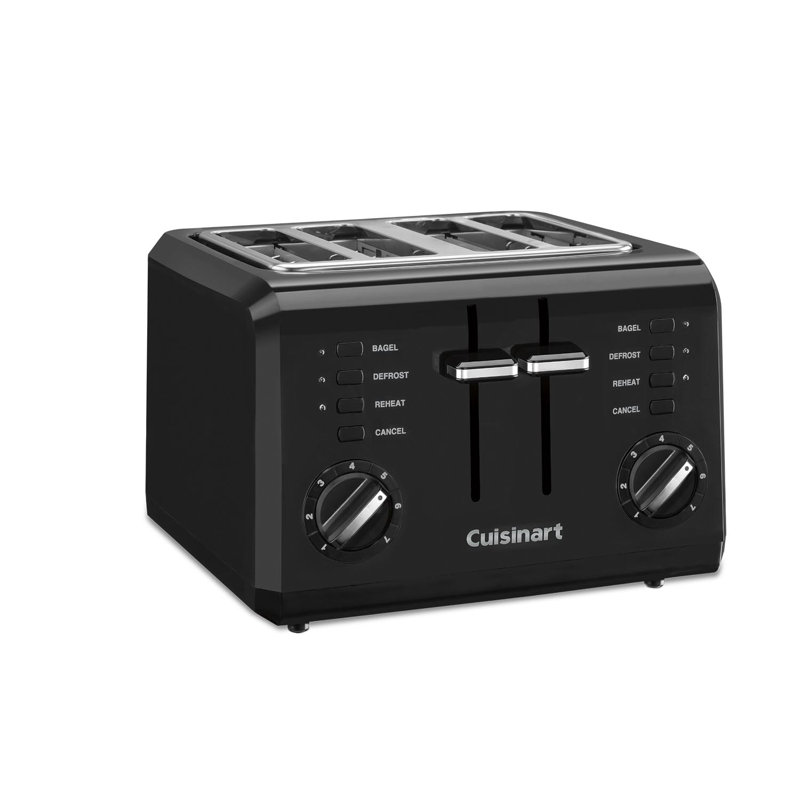 Grille-pain compact à 4 tranches Cuisinart, Noir, noir, noir, noir