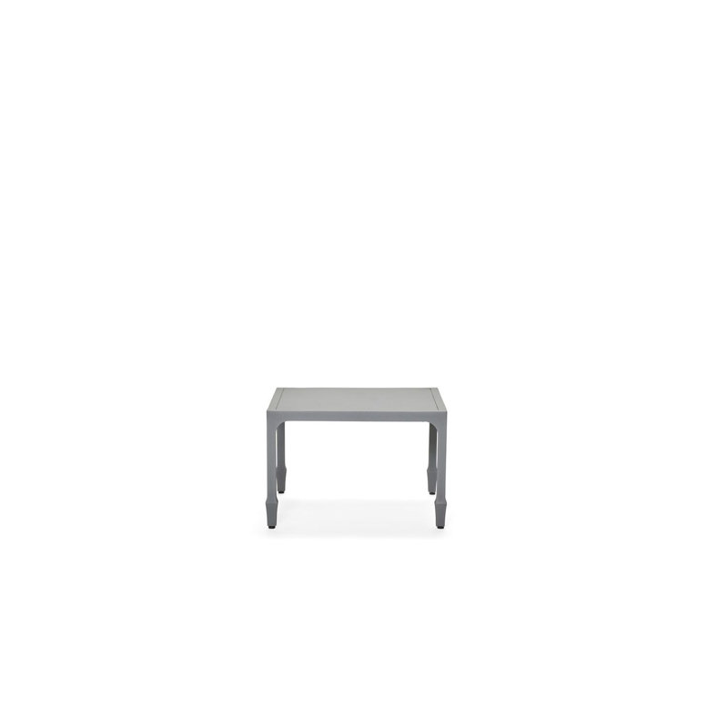 Alberti Outdoor Square Side Table, Smooth Black