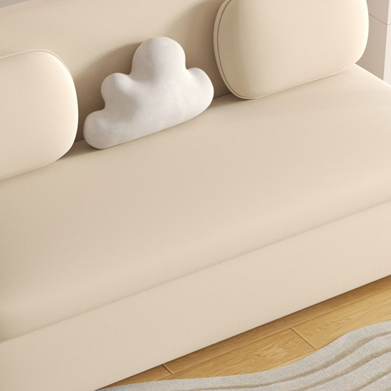Canapé-lit causeuse 100% polyester beige, 59.06"W*32.28"D*33.86"H
