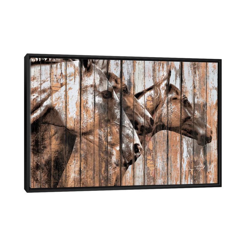«Run With The Horses» par Diego Tirigall, impression sur toile, H 18 po x l 26 po x P 1,5 po, Toile avec cadre noir