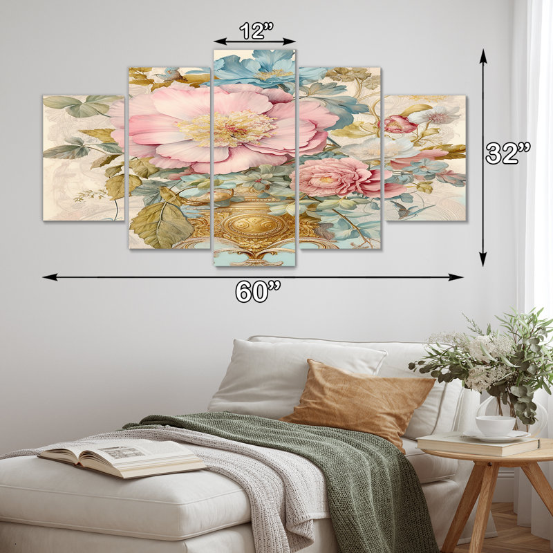 Patroclus - Autres plantes et fleurs, art mural sur toile 5 pièces