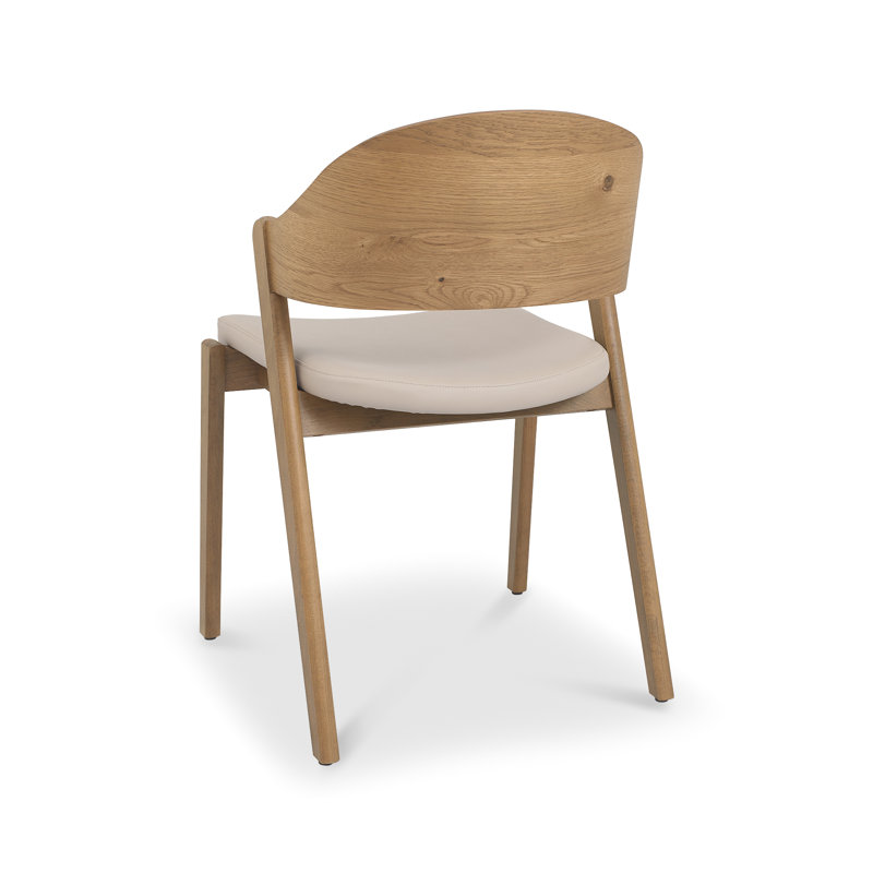 19cm H Upholstered Side Chair, Medium Wood
