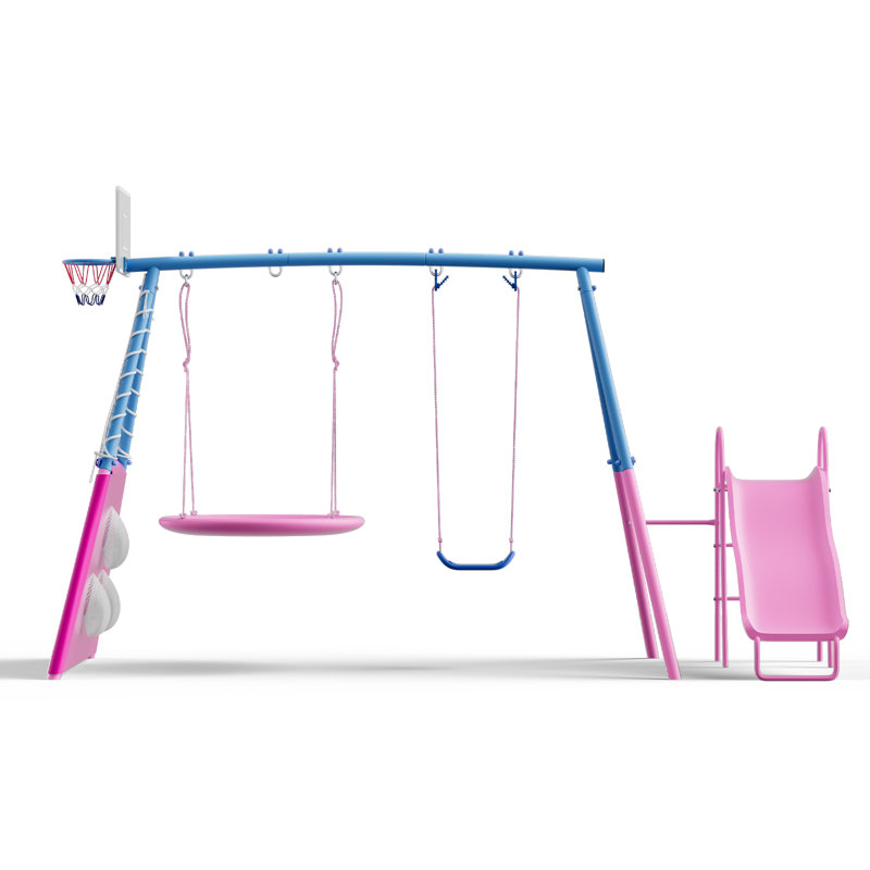 SENCHO GINSYTALIOR Swing Set with 1 Swing(s) , 1 Slide(s), Pink