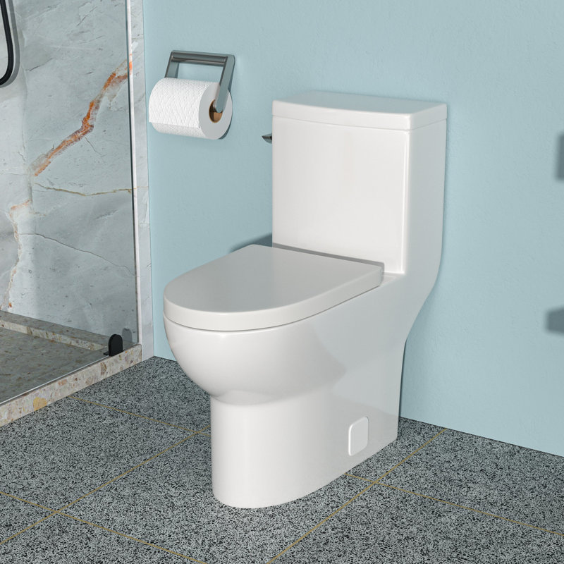 Toilettes allongées à attache étroite (siège inclus)