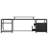  78.7'' U Shaped Reversible Desk With Power Outlets, LED Lights & Monitor Stand-978768253