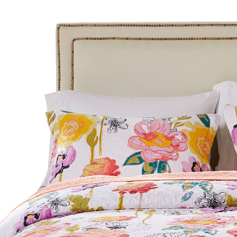 Watercolor Dream Multicolor Cotton Standard Pillow Sham
