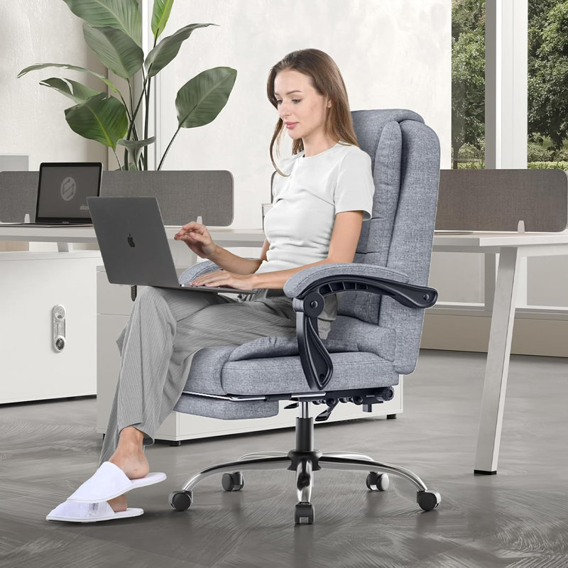 Executive Chair, Fabric, Gray
