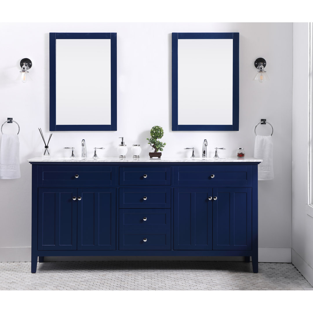 Ain 72" Double Bathroom Vanity Set Lark Manor™ Base 