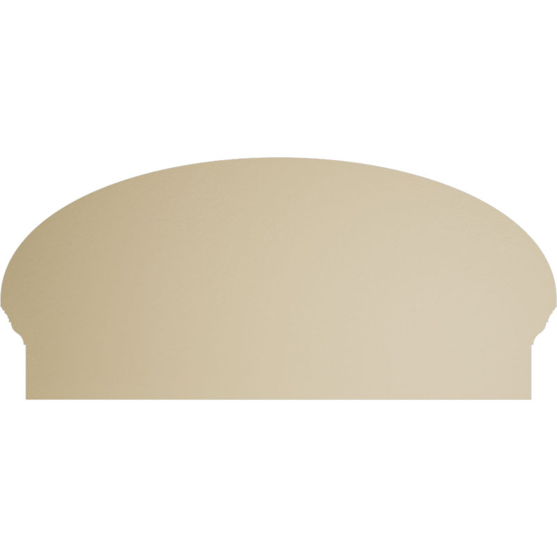 Fronton en uréthane Elliptical Signature, brun clair apprêté, 30 po x 14,375 po x 2,75 po, Combinaison, 4 rayons