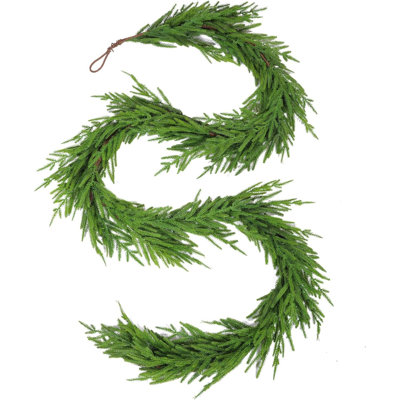 Norfolk Pine Christmas Garland, Winter Greenery Garland For Christmas, Holiday Seasonal Outdoor/Indoor Home Decor,