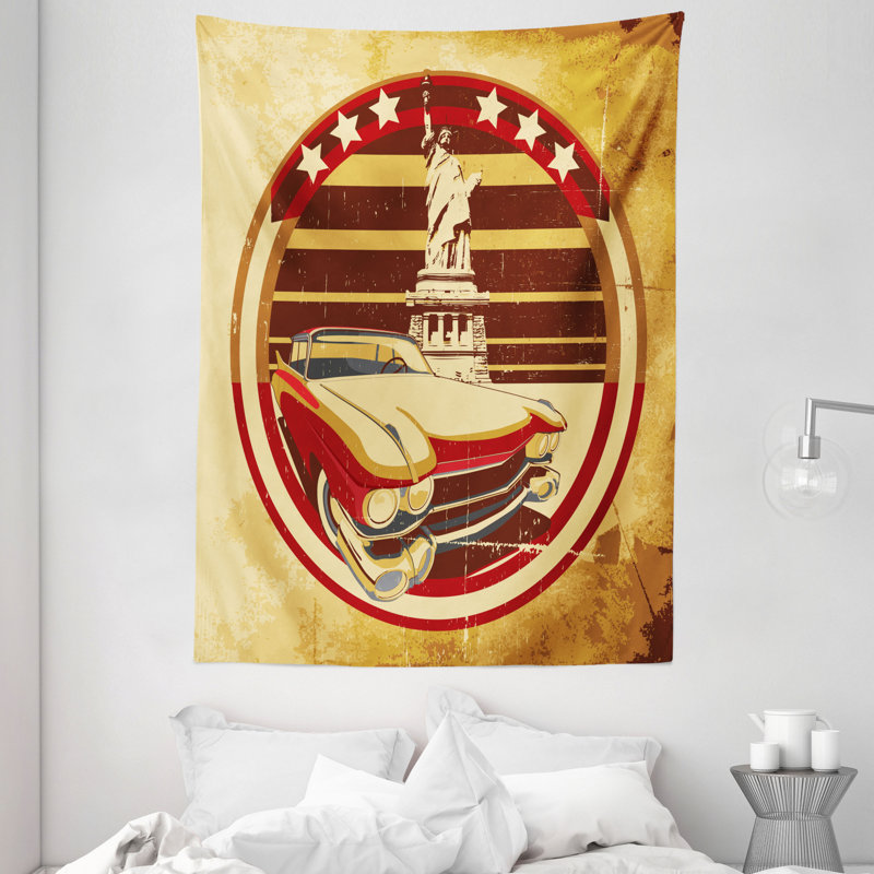 Tapisserie de voiture rétro en polyester, H 80 po x l 60 po