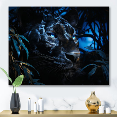 Panthère noire au clair de lune - art mural Panther Large