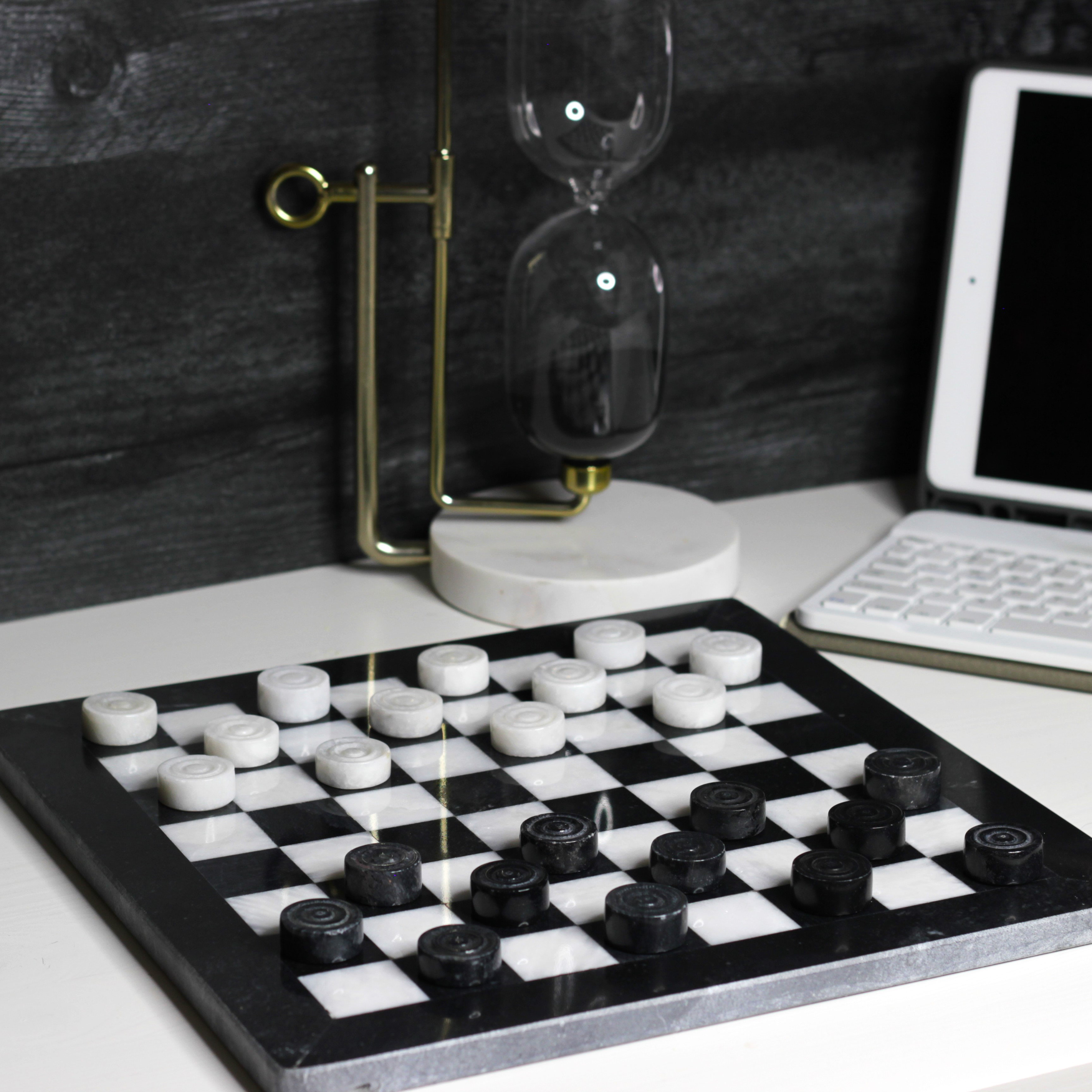 Marble checkers deals pieces