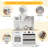 Modern Wooden Play Kitchen Set for Kids – Realistic Lights & Sounds – Storage Cabinets – Complete Cookware Accessories, White