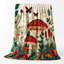 Jeté Whimsical Mushroom Print, couverture en molleton Enchanting Forest Design-134395957