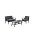 Ensemble de chaises basses Bahamas Espresso