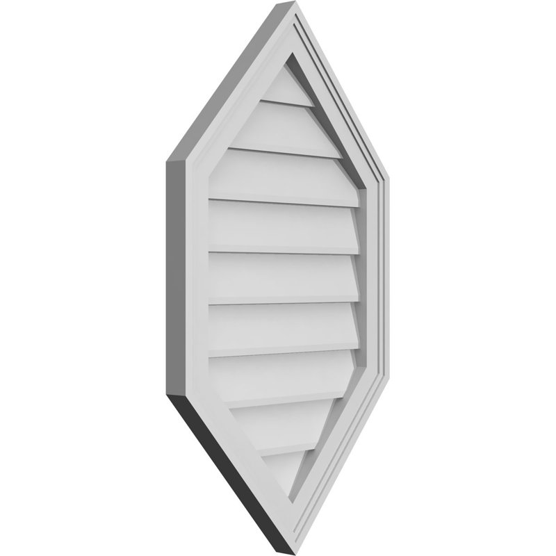 Ventilé vertical à pignon vertical 13/12 po, H 32 po x l 18 po x P 1,5 po