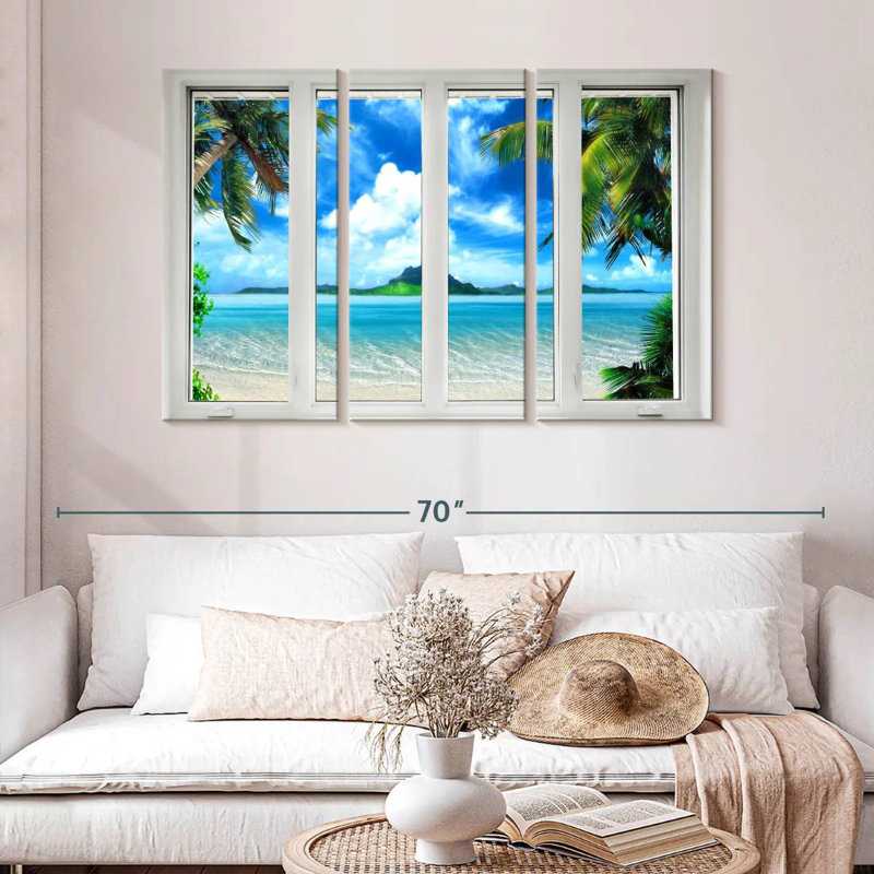 Gillard Window To Tropical Bay, 32" H x 50" W