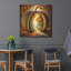  «Fall Landscape Pumpkin 1» par Rey Klimt, art mural en métal, 36 po x 36 po-1051127518