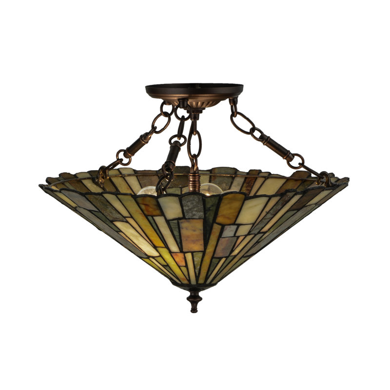 Meyda Tiffany & Stained Glass 3 - Light Semi Flush Mount