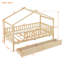 Lit simple en bois avec deux tiroirs-358805170