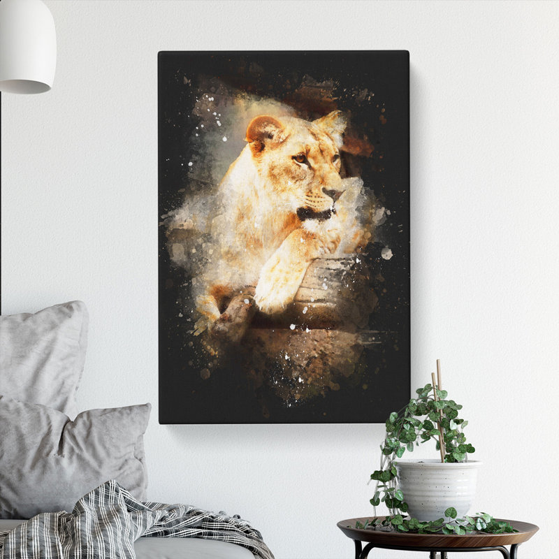 Lioness - Wrapped Canvas, 50cm H x 35cm W x 3cm D