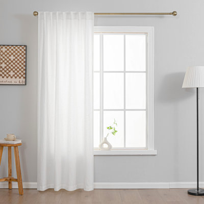 Rideau simple 100% lin filtrant la lumière