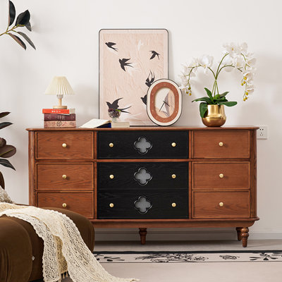 Walnut Solid + Manufactured Wood Accent Cabinet