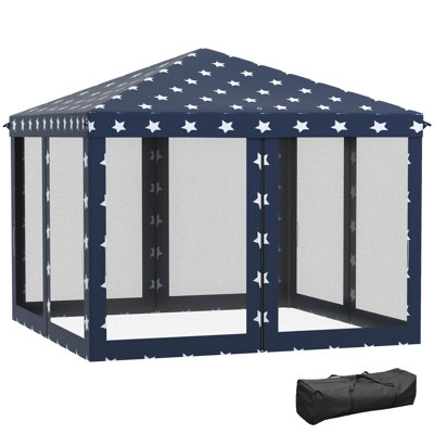10' X Pop Up Canopy Tent . For Outdoor Adventures And Sports, Garden, Patio. Adjustable Height. 100 Sq Ft Coverage, Holds 10. Easy To & Disassemble. Includes Carry Bag. Screen House, Height