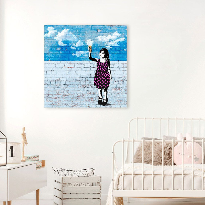 Sky Cream by Masterfunk Collective - Wrapped Canvas Art Prints, 70cm H x 70cm W x 4cm D