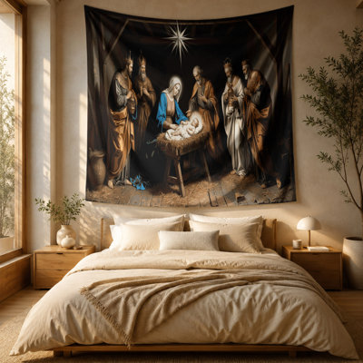 Tapisserie murale crèches de Noël