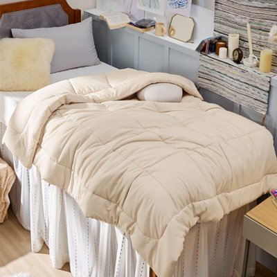 Bedsure Queen Box-Stitch Down Alternative Duvet Insert – Beige , All-Season Comforter