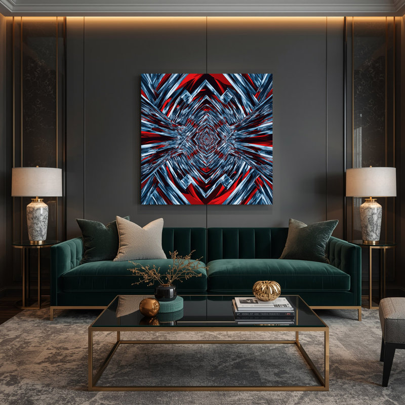 Art sur toile mauve Op Art 58, H 8 po x l 8 po