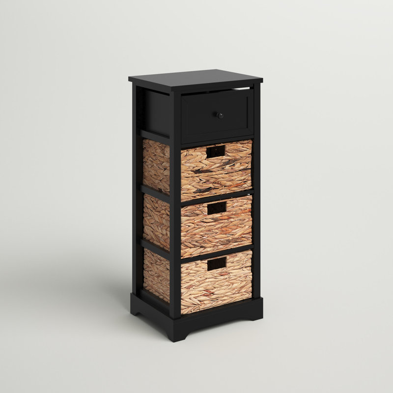 Cormac 4 - Drawer End Table, Black