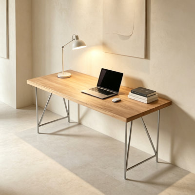 Rectangular Solid Wood Computer Desk