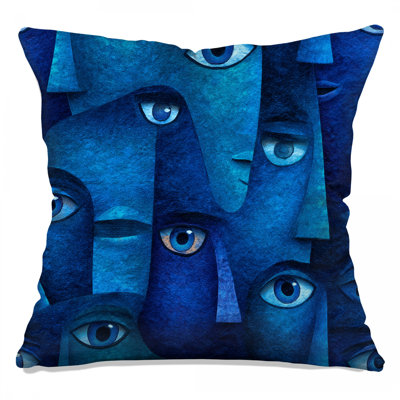Coussin décoratif Abstract faces, coussins double face Art