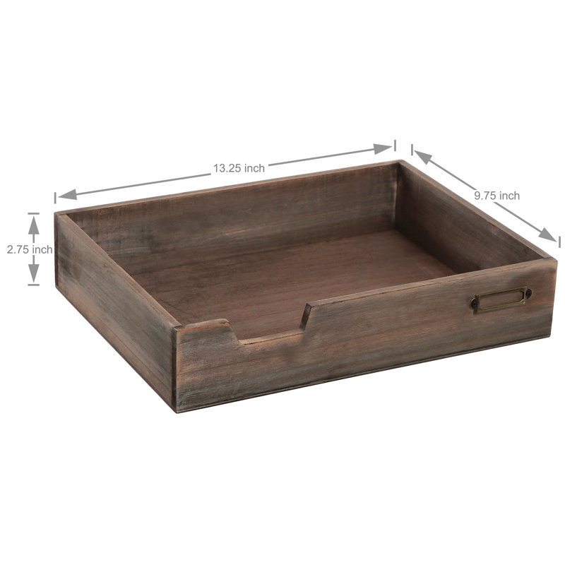 Alejoa Wood Desktop Stackable File Organizer