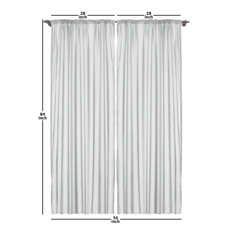 Bless international Geometric Semi-Sheer Rod Pocket Curtain Panels ...