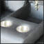 Ensemble de canapé-lit noir en tissu de PVC noir avec lumières DEL