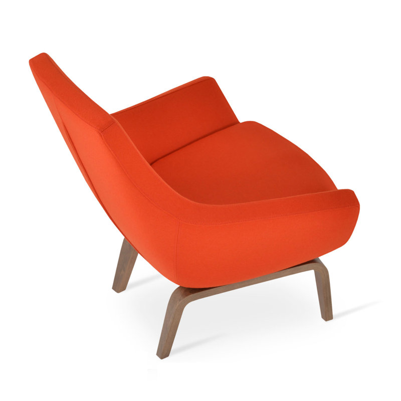 Fauteuil l 31 po Lakewood, Laine orange