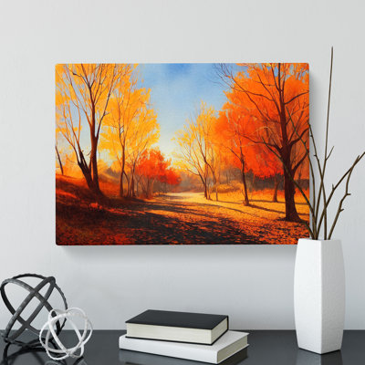 Autumn Forest In Watercolour Vol.5 - Wrapped Canvas
