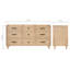 Base de meuble-lavabo double en bois massif 66 po ARIEL Monreau-105988799