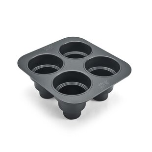 Bruntmor Premium Cast Iron 7-Cup Biscuit Pan, Large Muffin Pan,Round  Kitchen Non Stick Baking Tool for Scones, Cornbread, Muffins, cup cakes and