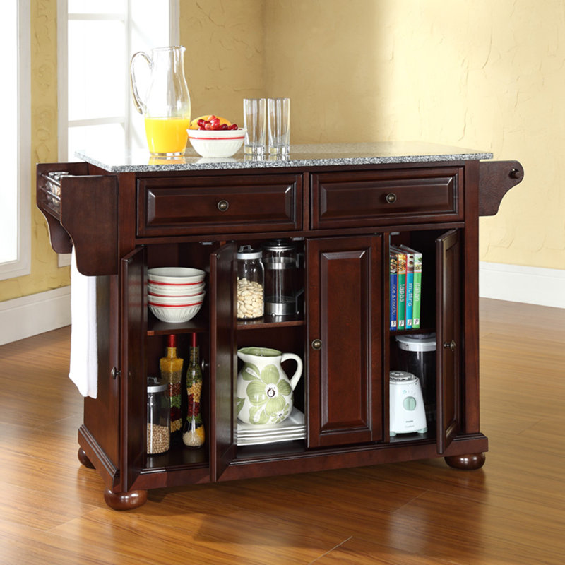 Monty 51.5 " W Kitchen Island, Vintage Mahogany