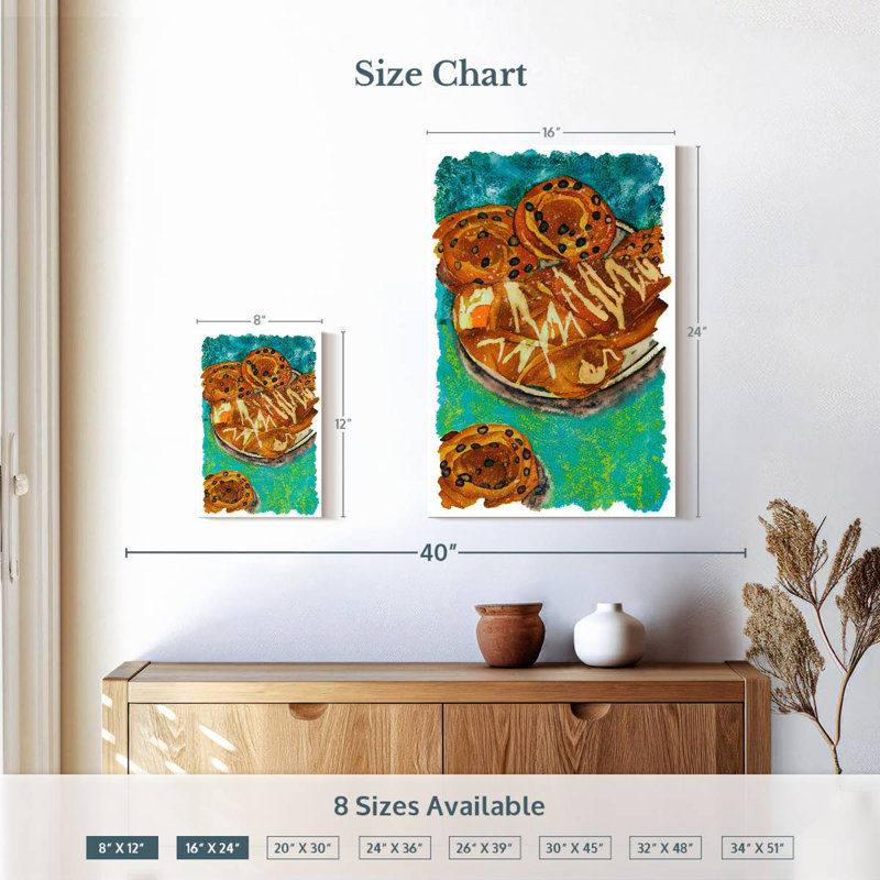 Breakfast Pastries, 12" H x 8" W
