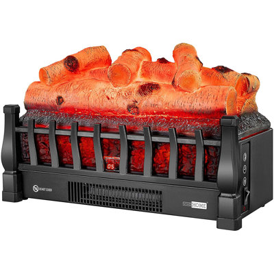 Electric Fireplace Log Set Heater with Glowing Ember Bed and Remote Controller