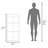 47" Tall Three-Tier Ladder Bookcase White