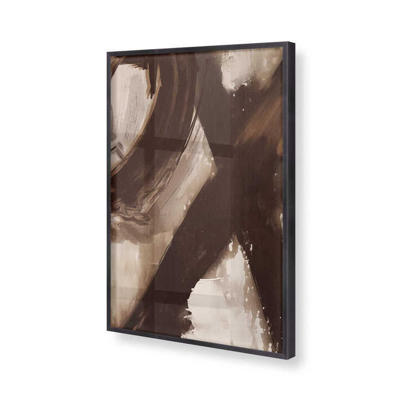 Tourbillon abstrait de Sienne II, Cadre simple en zinc patiné, H 15,25 po x l 12,25 po